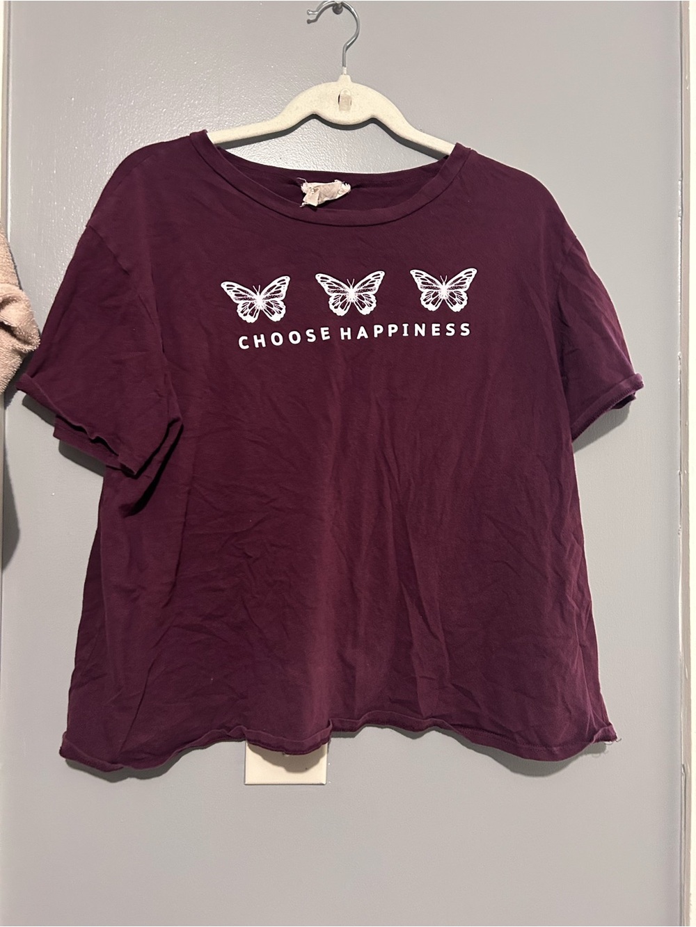 french pastry Plum Butterfly "Choose Happiness" Tee